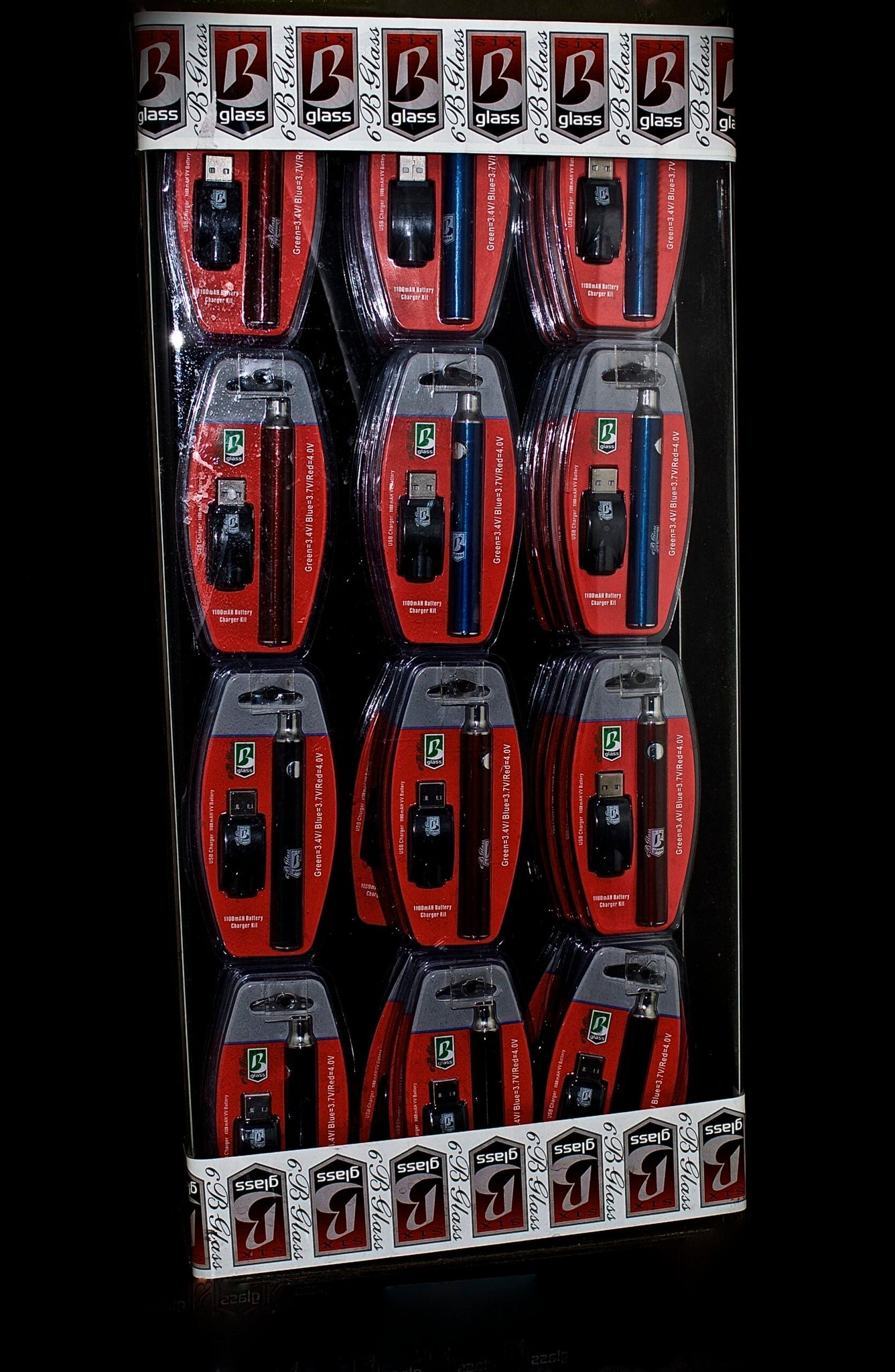 6b Battery Display with 48 Pcs 350mah 650 mah 900 mah 1100 mah-228