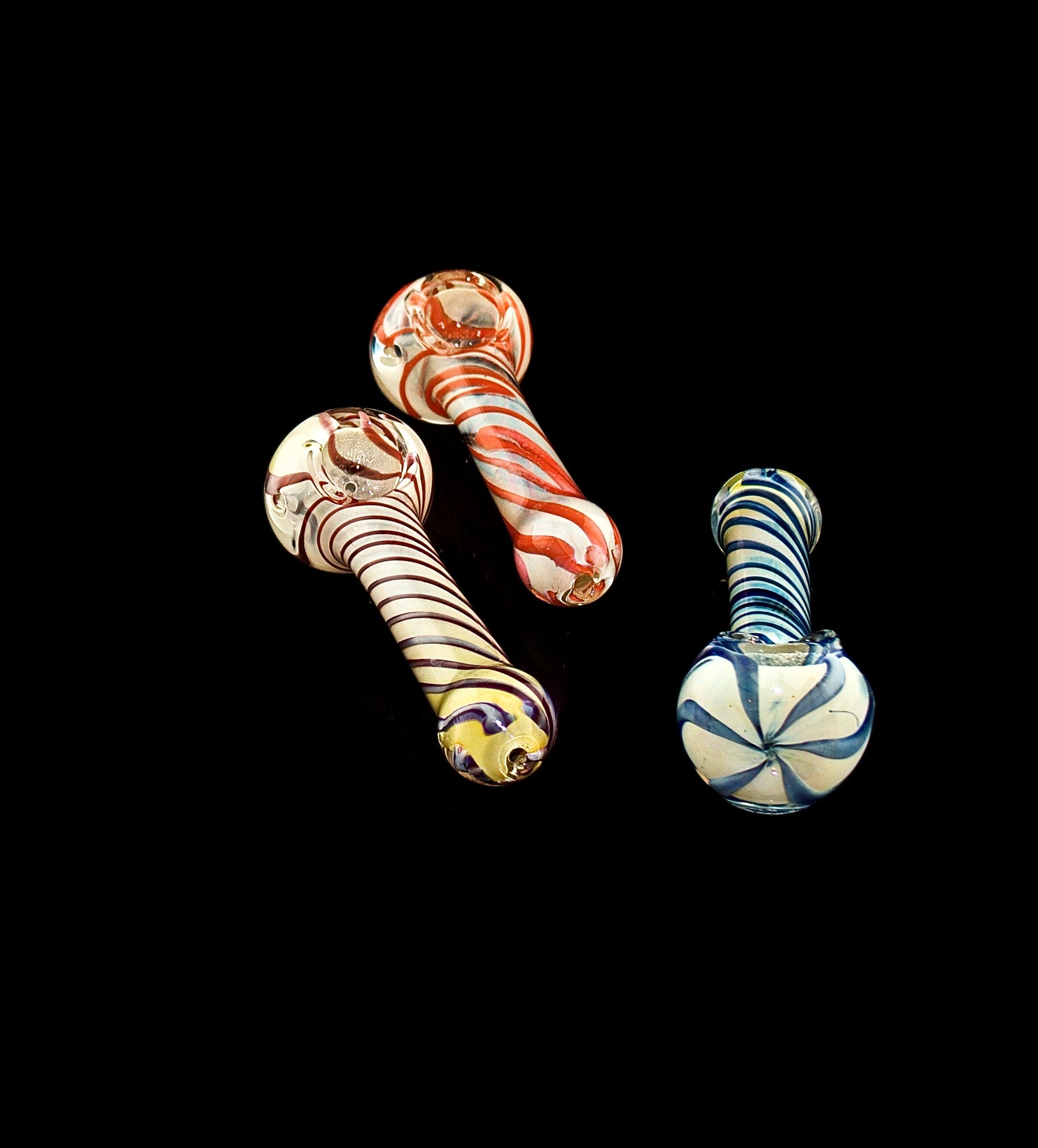 3" Strip Colorful Smoking Glass Pipe | Outer Limit Sales-129