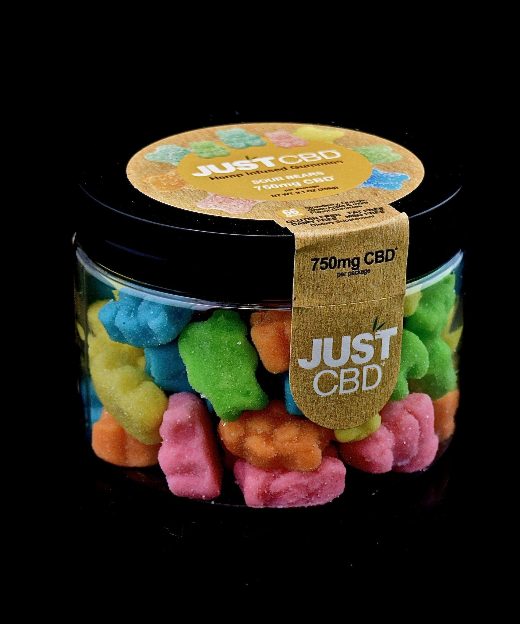 JUST CBD-GUMMIES-750MG-SOUR BEARS-900