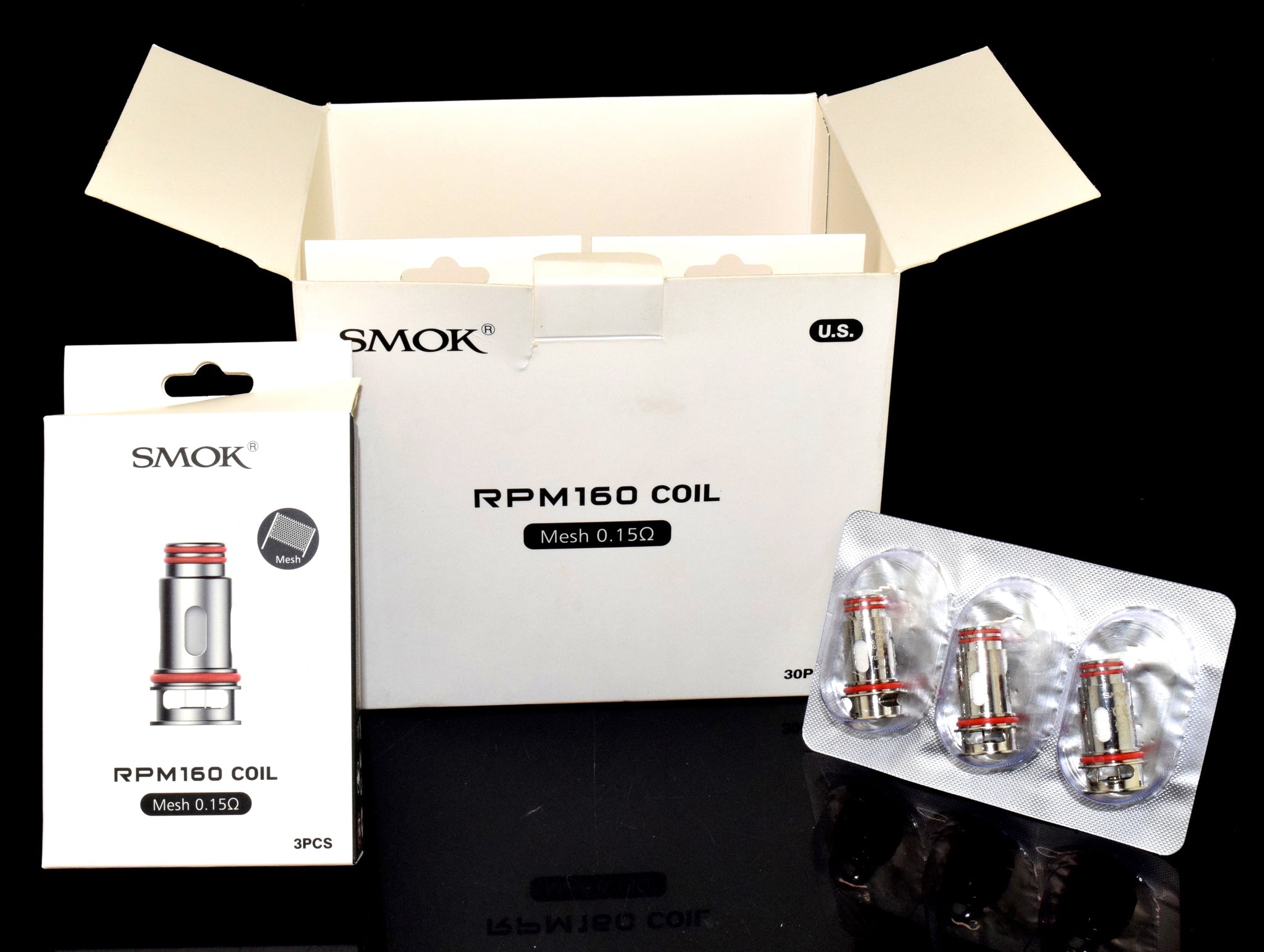 SMOK RPM160 REPLACEMENT COILS (3ct) - 0.15ohm RPM160 NiCr Mesh Coil | Outer Limit Sales - 1714