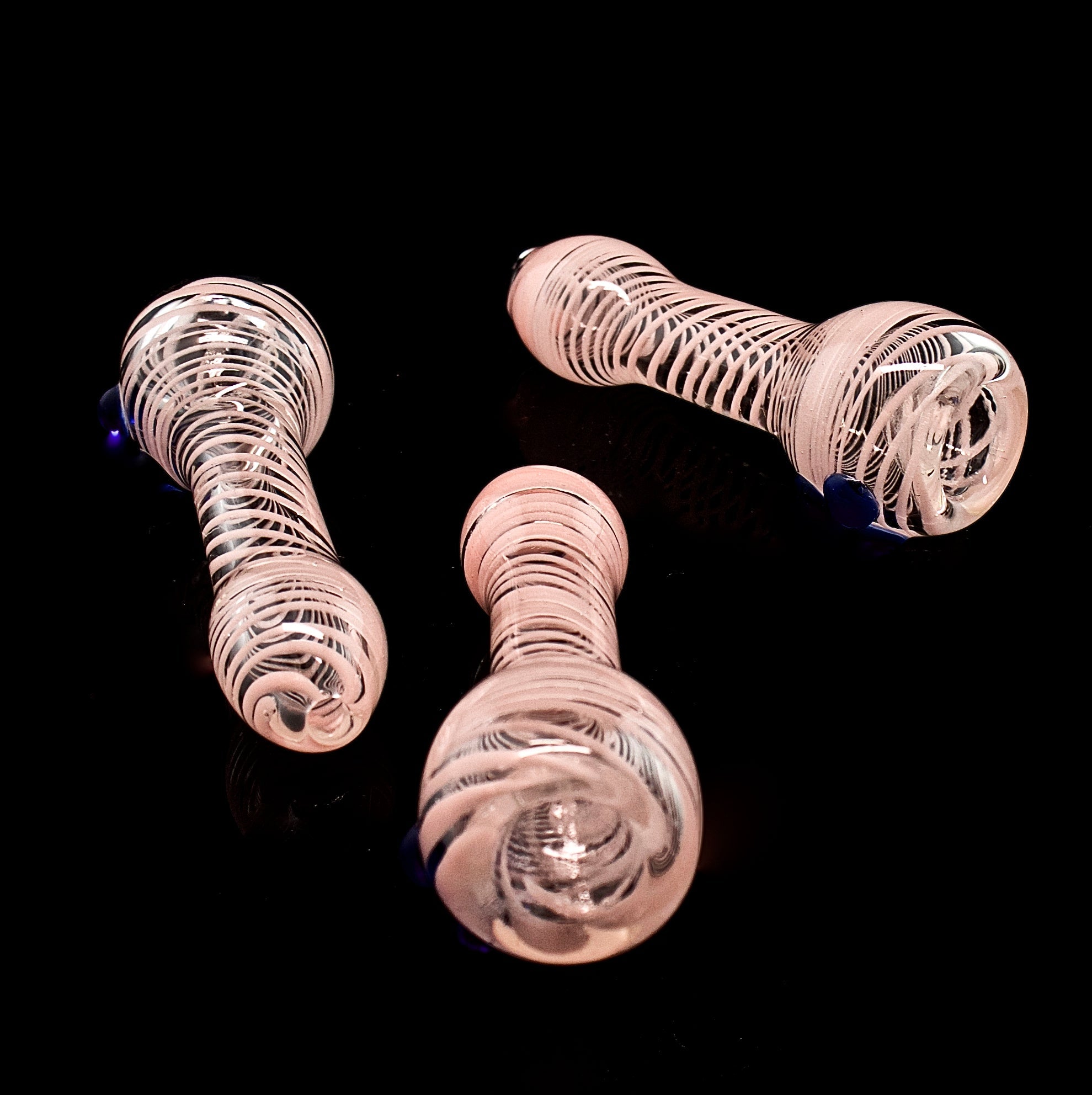 Pink Glass Chillum Pipes - Outer Limit Sales-1158