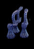 Blue Multicolor hand blown sherlock bubbler -Outer Limit Sales-379