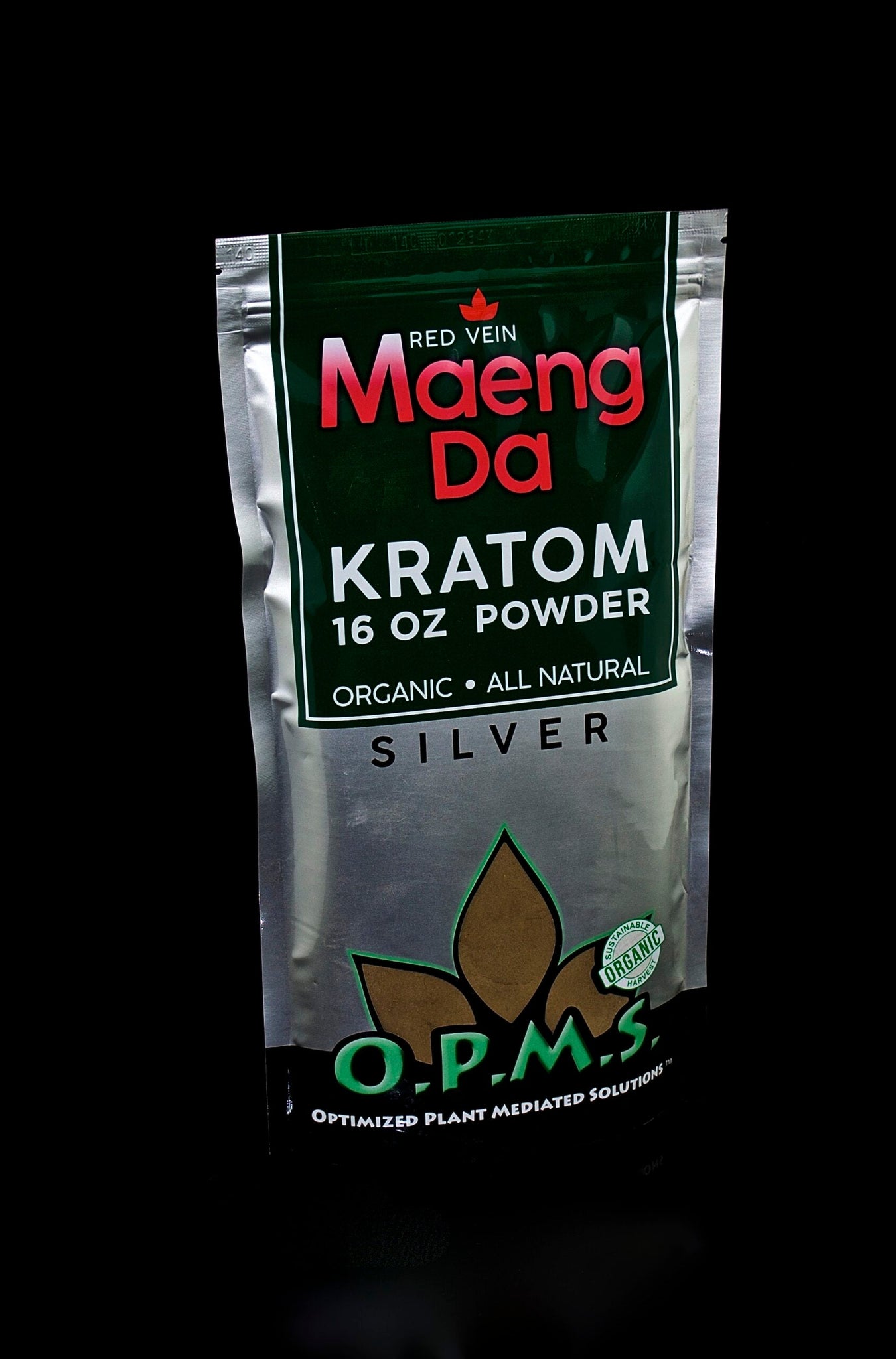 OPMS GREEN VEIN MAENGDA,MALAYSIAN,MAENG DA,THAI,INDO,BALI,VIETNAM SILVER 16OZ ORGANIC POWDER-1132