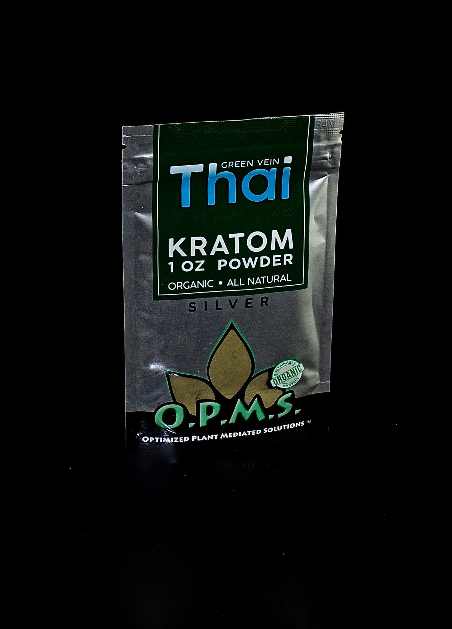 OPMS GREEN VEIN MALAY,MALAYSIAN,MAENGA DA,BALI,VIETNAM SILVER 1OZ ORGANIC POWDER-1133