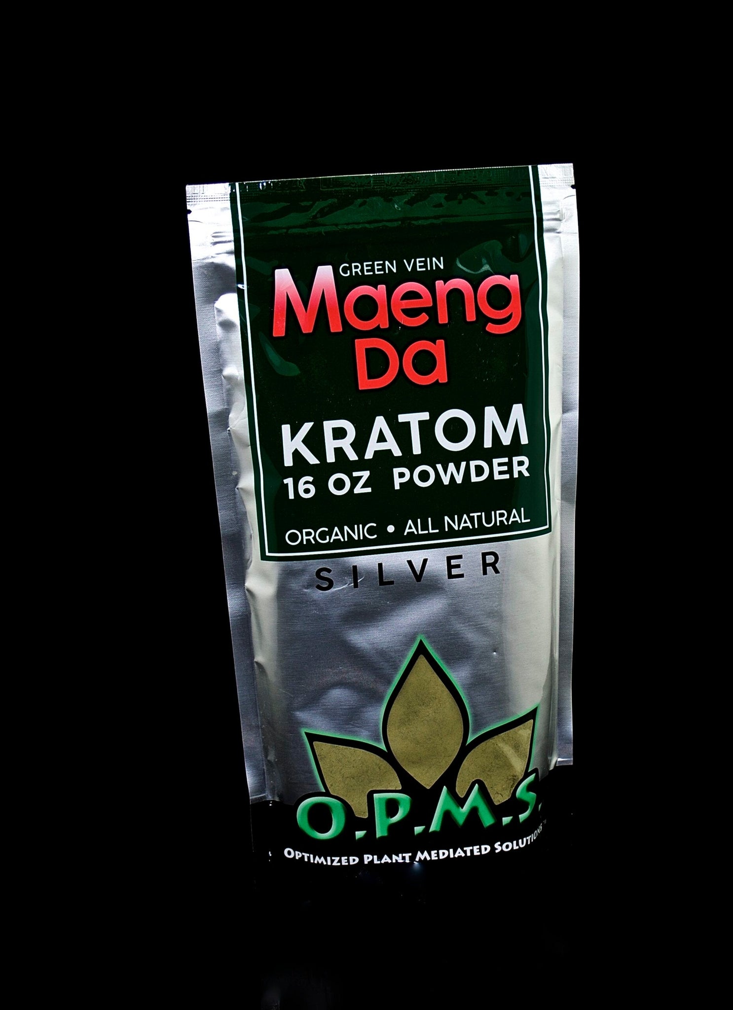 OPMS GREEN VEIN MAENGDA,MALAYSIAN,MAENG DA,THAI,INDO,BALI,VIETNAM SILVER 16OZ ORGANIC POWDER-1132