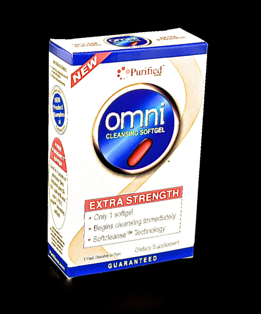 Omni Cleansing Softgel – Extra Strength Cleansing Immediately, 1 Fast Dissolve Softgel,(Puri-Clean)-1130