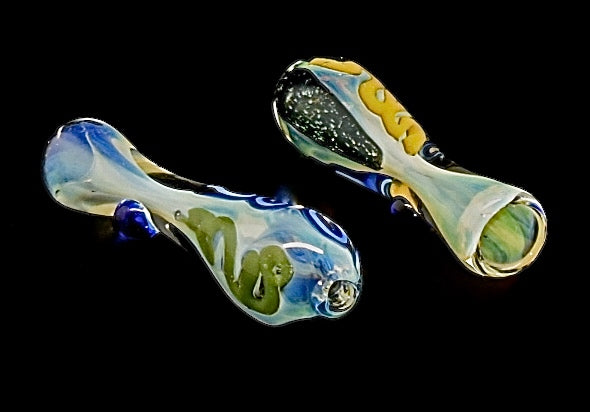 3" Colorful Straight Chillum Shooter Glass Pipes 45g | Outer Limit Sales - 1594