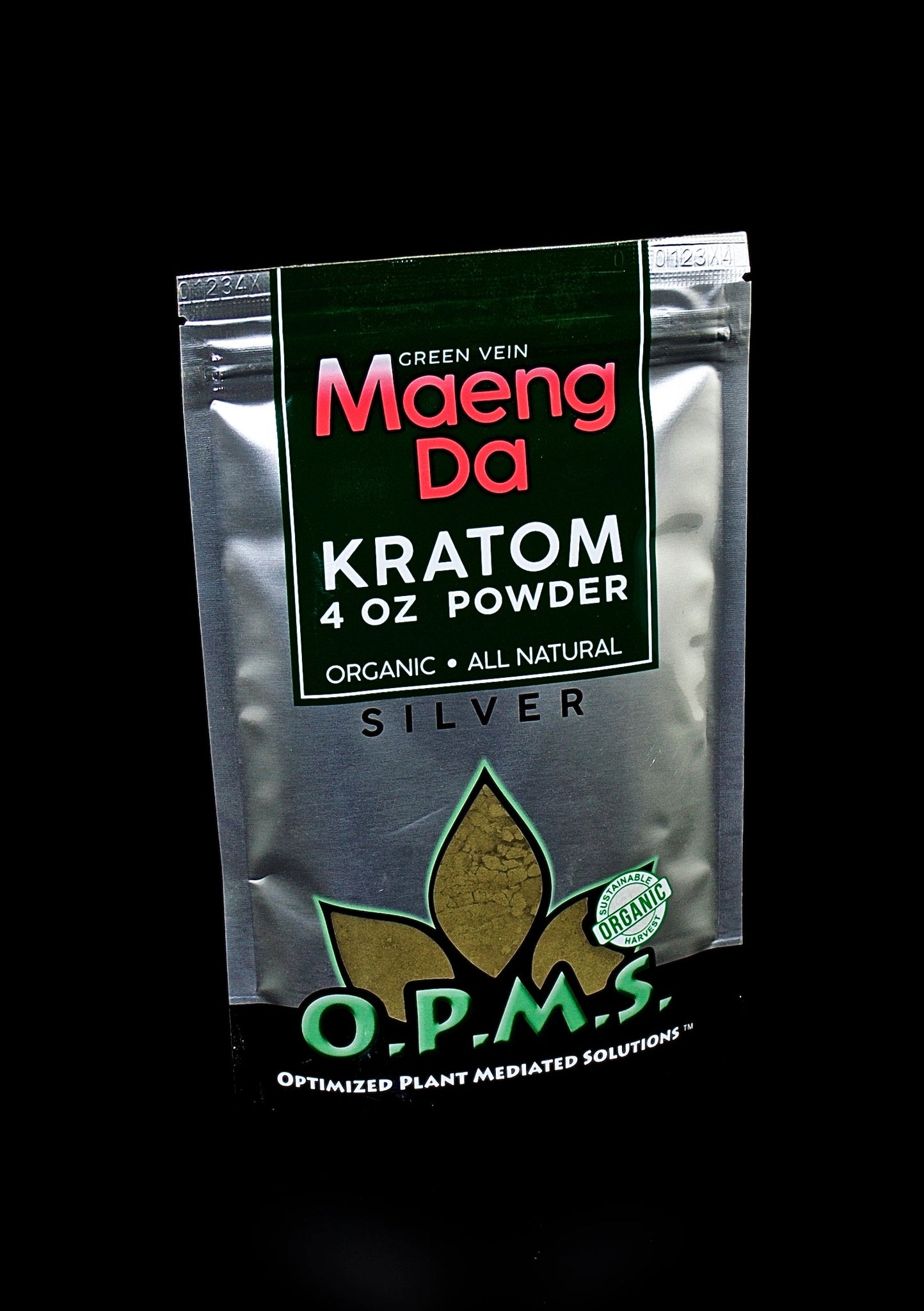 OPMS SILVER KRATOM POWDER 4oz,Malaysian,Maeng Da,Thai,Indo,Bali,Vietnam-1137