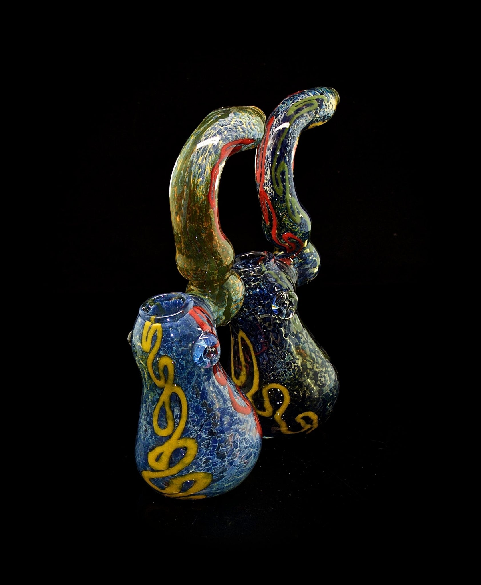 Outer Limit Sales The "Frit Fusion" Bubbler 8" Bowl Pipe-1502
