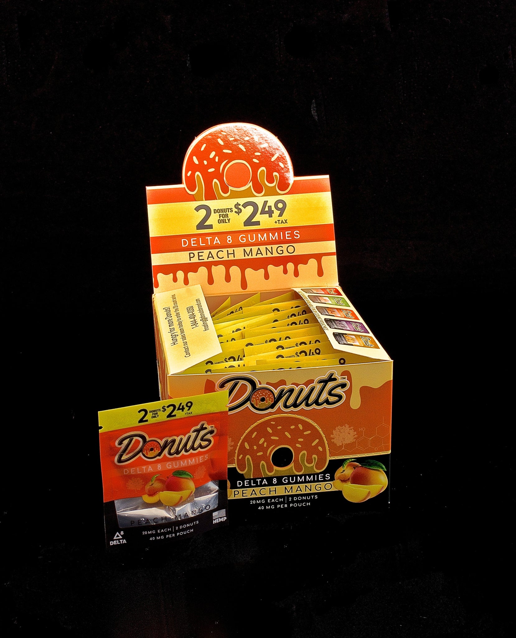 Delta 8 Donut Fruit Punch Gummies | Wild Berry | Peach Mango | Guava -519
