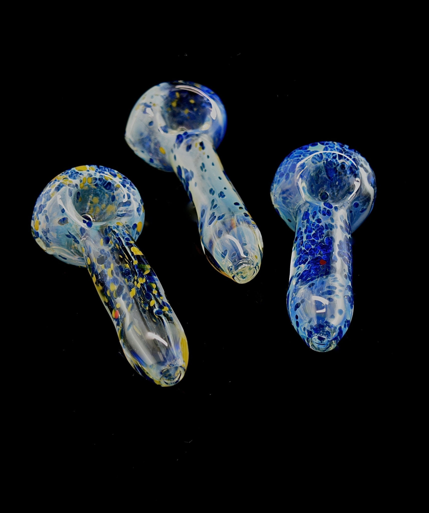 Handmade Glass Pipe, Glass Smoking Pipe, Tobacco Pipe, Glass Bowl, Unique Glass Pipe, Fumed Frit Pipes-729