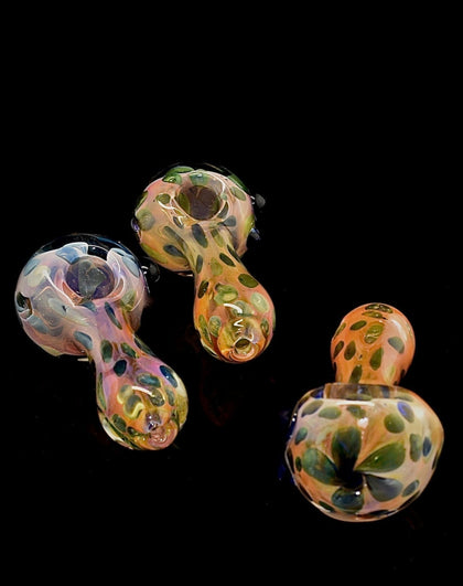 Gold Flaming with dark style Smoking Glass Pipe  | Outer Limit Sales-693