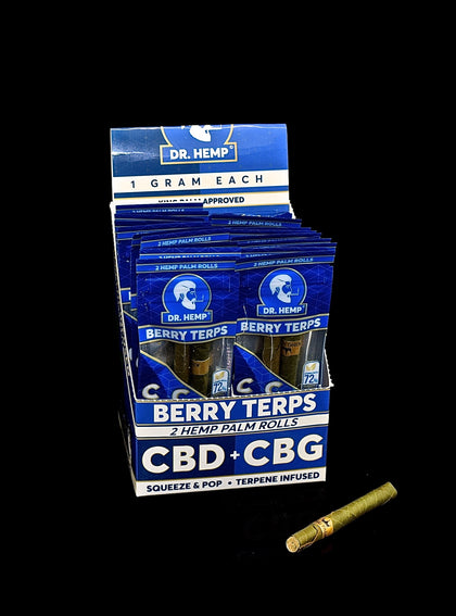 DR.HEMP BERRY TERPS 2 HEMP PALM ROLLS CBD+CBG