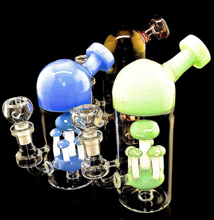 Mini Stemless Glass Mushroom Rig | Outer Limit Sales-1723