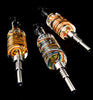 6.5 Glycerin oil glass honey straw with reversal color and screw stainless steel tip-1618