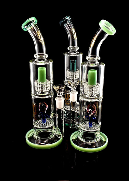 14'' Bent Smoking Waterpipe with Tire Perc | Outer Limit Sales