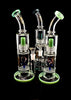 6B GLASS - 14'' Bent Smoking Waterpipe with Tire Perc | Outer Limit Sales-2020B31