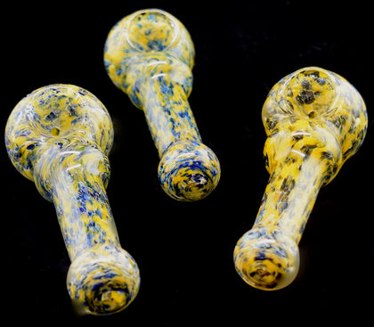 Color Changing Silver Fumed Frit Glass Pipe -1925