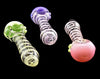 Slim Color Neon Striped Glass Pipe -Outer Limit Sales -1875