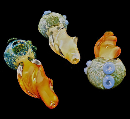 Twisted Gold Fumed Glass Pipe | Outer Limit Sales-1876