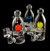 6B GLASS - Bottle Water Pipe with beautiful Flower Perc-2021B06