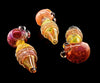 Gold Fumed Squiggle Striped Slime Glass Pipe | Outer Limit Sales -1872