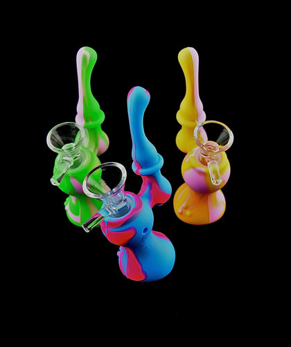 Silicone Mini Sherlock Colorful Bubbler