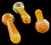 5" Gold Fumed Color Changing Spiral Glass Pipe -1877