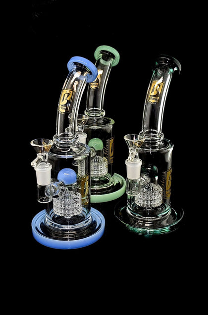 10'' Bent Smoking Water pipe with Tire Perc