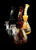 6B Glass - 11" The "Hard Hitter" Stemless Inset Showerhead Perc Water Pipe with Bent-2021B37