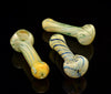 3.5" Yellow Fumed Psychedelic Colored Hand Pipe 80g | Outer Limit Sales - 1623