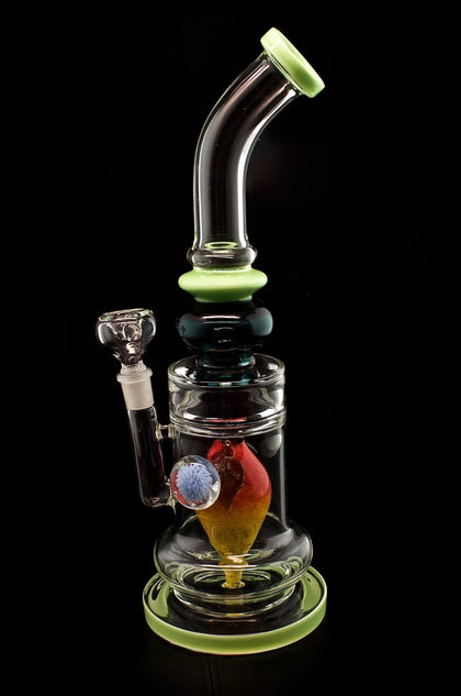 2021 Super Fancy bent glass water pipe with new perc | Outer Limit Sales