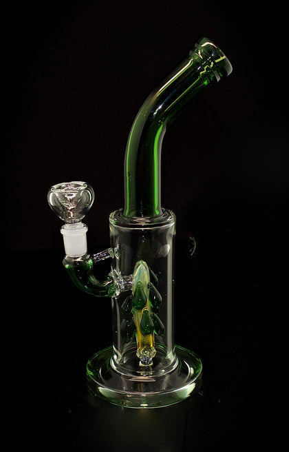 Bent Glass Smoking Water Pipe with super fancy new perc | Outer Limit Sales