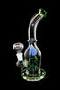 10" Smoking glass water pipe with leaf perc | Outer Limit Sales-10