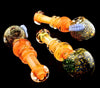 5 " Gold Flaming Smoking Glass Pipe | Outer Limit Sales -1888