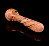 3.5" Peach Psychedelic Thin Body Glass Hand Pipe 100g | Outer Limit Sales - 1629