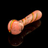 3.5" Peach Psychedelic Thin Body Glass Hand Pipe 100g | Outer Limit Sales - 1629