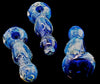 5” Blue rose gold heavy smoking glass pipe, handmade water effect Hand pipe Heavy glass.-1836