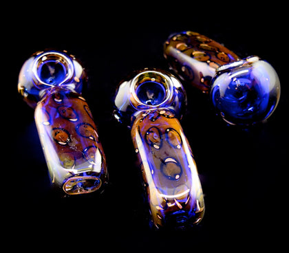 Blue/Orange Heavy glass smoking weed pipe -1798