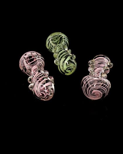 Pink Purple Spoon Glass Pipe-Outer Limit Sales-1160