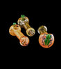 Gold Flaming Cheap Smoking Glass Pipe | Outer Limit Sales-686