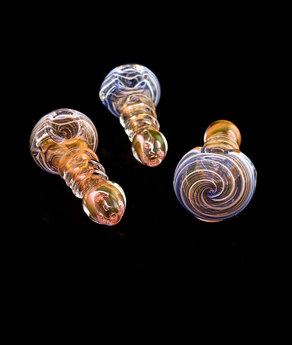 Outer Limit Sales- Hand Pipe Glass Pipes Bowl Glass Pipe Bong Gold Flaming -1505