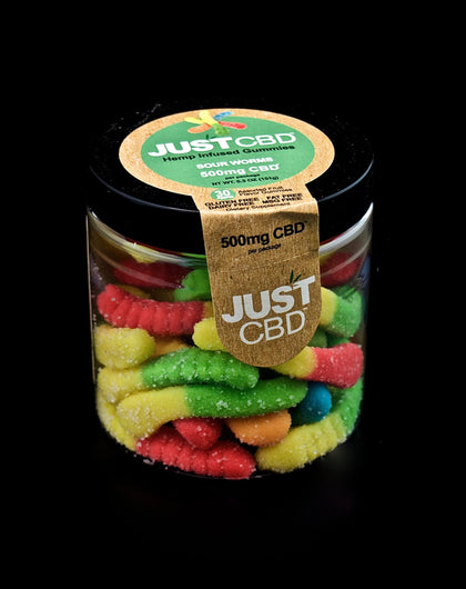 JUST CBD-GUMMIES-500MG | SOUR WORMS BEARS | Outer Limit Sales-884