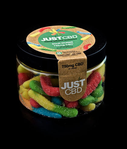 JUST CBD-GUMMIES-750MG | SOUR WORMS BEARS | Outer Limit Sales-895