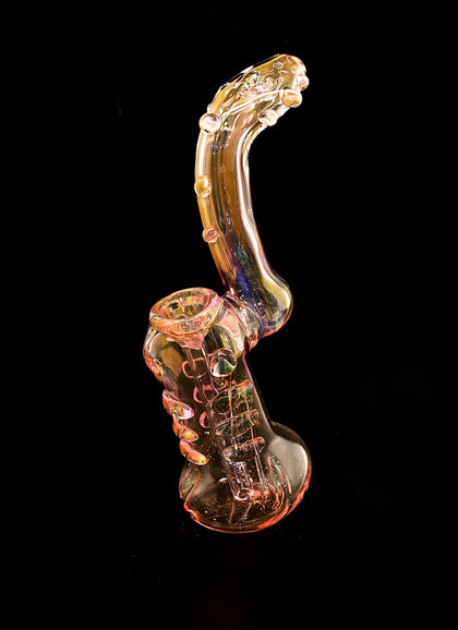 Light Coral Marbled Sherlock Bubbler | Outer Limit Sales-1021