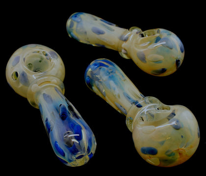 4” Golden Dot Art Glass Hand Pipe - 1787