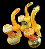 Gold Flaming  Sherlock Glass Bubbler | Outer Limit Sales -1970