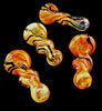 3" Twisted Gold Flaming Smoking Glass Pipe -Wholesale  Glass Pipe -1989