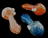 Silver Fumed Frit Spiral Striped Glass Pipe -1911