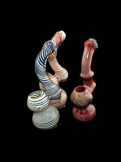 Fancy Marble Sherlock Smoking Bubbler | Outer Limit Sales-579